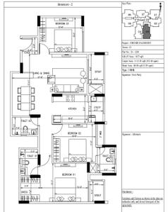 Image of 1675 Sq.ft 3 BHK Apartment / Flat for sale in Goyal Orchid Salisbury, Agrahara Layout, Bengaluru for Rs. 19500000