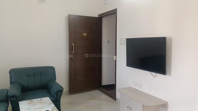 Living Room Image of 720 Sq.ft 1 BHK Apartment / Flat for rent in Thanisandra Bengaluru for Rs. 26500