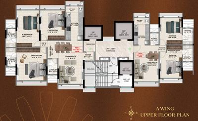 Floor Plan Image of 825 Sq.ft 2 BHK Apartment / Flat for sale in Samarpan Vanita Niketan, Borivali West Mumbai for Rs. 20970000