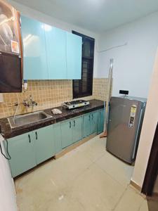 Kitchen Image of 511 Sq.ft 1 BHK Builder Floor for rent in Freedom Fighters Enclave New Delhi for Rs. 11200