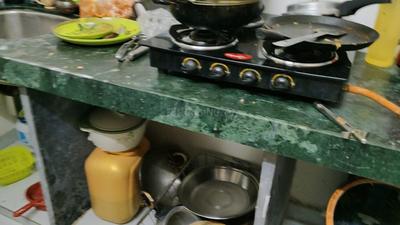 Kitchen Image of 550 Sq.ft 1 BHK Apartment / Flat for rent in Vashi Omkar CHS, Vashi Navi Mumbai for Rs. 22000