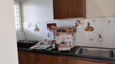 Kitchen Image of 450 Sq.ft 1 BHK Apartment / Flat for rent in Whitefield Bengaluru for Rs. 32000