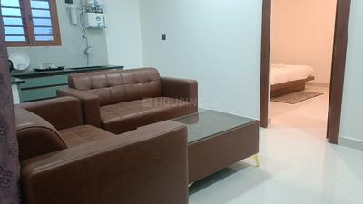 Living Room Image of 750 Sq.ft 1 BHK Apartment / Flat for rent in Byrathi Bengaluru for Rs. 26999