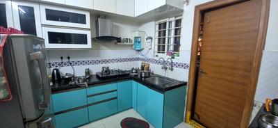 Kitchen Image of 1735 Sq.ft 3 BHK Apartment / Flat for rent in Crown Whistling Woods, Manchirevula Hyderabad for Rs. 60000