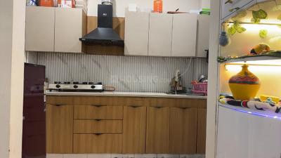 Kitchen Image of 850 Sq.ft 1 BHK Builder Floor for rent in Omaxe Eternity, Sunrakh Bangar Vrindavan for Rs. 35000