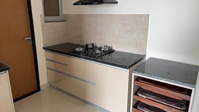 Kitchen Image of 600 Sq.ft 1 BHK Apartment / Flat for rent in Geras Planet Of Joy, Upper Kharadi Pune for Rs. 30000