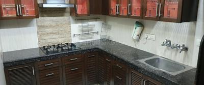 Kitchen Image of 800 Sq.ft 2 BHK Builder Floor for rent in Lajpat Nagar New Delhi for Rs. 45000