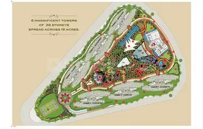 Image of 1400 Sq.ft 2 BHK Apartment / Flat for sale in Paradise Sai World Empire Phase 1, Kharghar, Navi Mumbai for Rs. 18000000