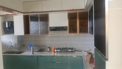 Kitchen Image of 1150 Sq.ft 3 BHK Apartment / Flat for rent in Krisna Nirmaan Amorapolis, Dhanori Pune for Rs. 60000