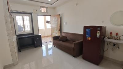 Living Room Image of 700 Sq.ft 1 BHK Apartment / Flat for rent in Kondapur Hyderabad for Rs. 24500