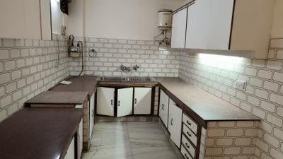 Kitchen Image of 1800 Sq.ft 3 BHK Builder Floor for rent in Malviya Nagar New Delhi for Rs. 65000
