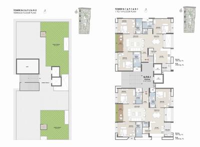 Image of 2743 Sq.ft 3 BHK Apartment / Flat for sale in Vesu, Surat for Rs. 17280900