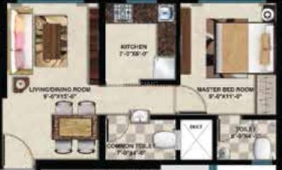 Image of 501 Sq.ft 1 BHK Apartment / Flat for sale in Vinayak Heights Phase 1, Ghatkopar East, Mumbai for Rs. 9900000
