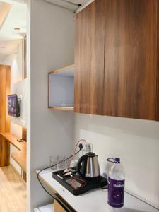 Kitchen Image of 650 Sq.ft 1 RK Apartment / Flat for rent in Godrej The Suites, Jaypee Greens Greater Noida for Rs. 29000