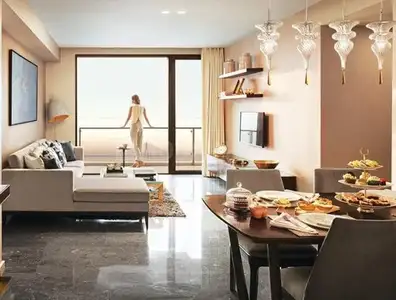 Living Room Image of 953 Sq.ft 2 BHK Apartment / Flat for sale in Lodha Aura, Wadala East Mumbai for Rs. 46000000