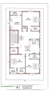 Floor Plan Image of 1677 Sq.ft 3 BHK Apartment / Flat for sale in Nanganallur Chennai for Rs. 21801000