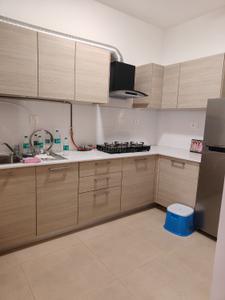 Kitchen Image of 1100 Sq.ft 2 BHK Apartment / Flat for rent in Bhartiya Nikoo Homes Phase 2, Thanisandra Bengaluru for Rs. 43000