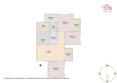 Image of 1106 Sq.ft 2.5 BHK Apartment / Flat for sale in Kadugodi, Bengaluru for Rs. 14500000