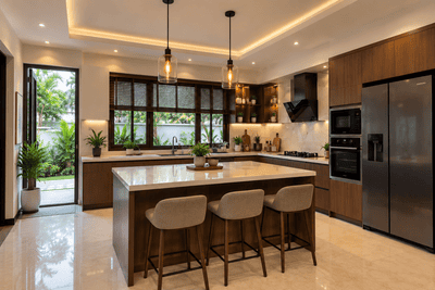 Kitchen Image of 2000 Sq.ft 3 BHK Independent House for sale in Aranattukara Thrissur for Rs. 11800000