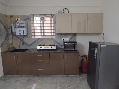 Kitchen Image of 500 Sq.ft 1 BHK Builder Floor for rent in Koramangala Bengaluru for Rs. 35000