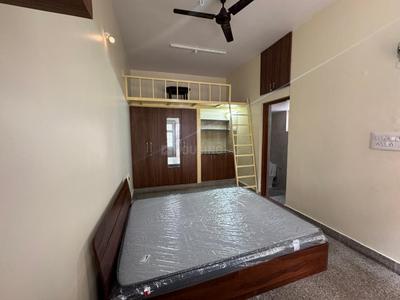 Bedroom Image of 400 Sq.ft 1 RK Studio for rent in Indira Nagar Bengaluru for Rs. 23000