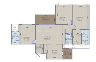 Image of 1157 Sq.ft 2 BHK Apartment / Flat for sale in Bhugaon, Pune for Rs. 7815000