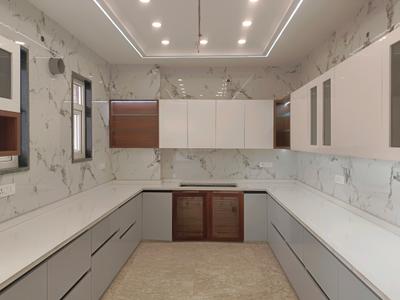 Kitchen Image of 2350 Sq.ft 4 BHK Builder Floor for sale in Aman Spring Valley Floors, Sector 20 Rohini New Delhi for Rs. 20400000