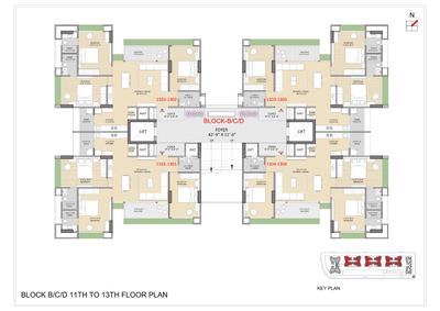 Image of 2475 Sq.ft 3 BHK Apartment / Flat for sale in Laxmi Azzaro, Gota, Ahmedabad for Rs. 12925000