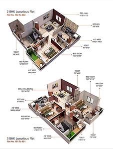 Image of 1457 Sq.ft 3 BHK Apartment / Flat for sale in Besa Pipla, Nagpur for Rs. 5600000