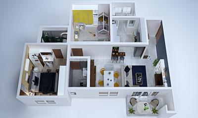 Floor Plan Image of 1304 Sq.ft 2 BHK Apartment / Flat for sale in Ruparel Panache, Santacruz West Mumbai for Rs. 40700000