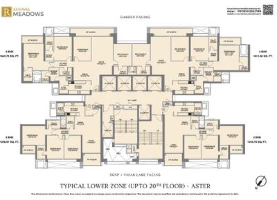 Image of 1244 Sq.ft 3 BHK Apartment / Flat for sale in Runwal Meadows, Kanjurmarg East, Mumbai for Rs. 32300000