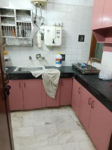 Kitchen Image of 600 Sq.ft 1 BHK Builder Floor for rent in Arya Chittaranjan Park, Chittaranjan Park New Delhi for Rs. 35000