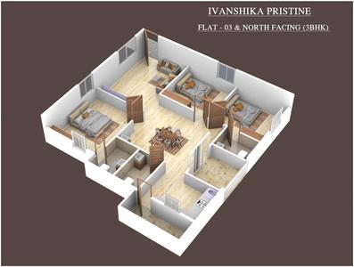Image of 1200 Sq.ft 3 BHK Apartment / Flat for sale in Singasandra, Bengaluru for Rs. 10000000