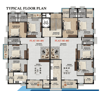 Image of 2445 Sq.ft 4 BHK Apartment / Flat for sale in Patrapada, Bhubaneswar for Rs. 15700000