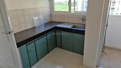 Kitchen Image of 2200 Sq.ft 3 BHK Apartment / Flat for rent in Unitech Uniworld City, New Town Kolkata for Rs. 50000