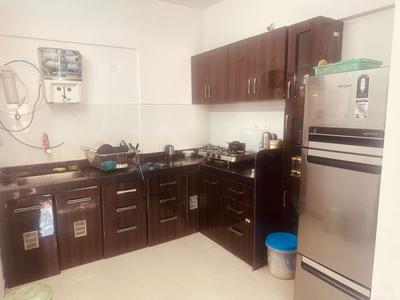 Kitchen Image of 1700 Sq.ft 3 BHK Apartment / Flat for rent in Trimurti 11 Park Street A Wing, Pisoli Pune for Rs. 30000