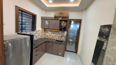 Kitchen Image of 400 Sq.ft 1 RK Builder Floor for rent in Mahalakshmi Nagar Indore for Rs. 13500