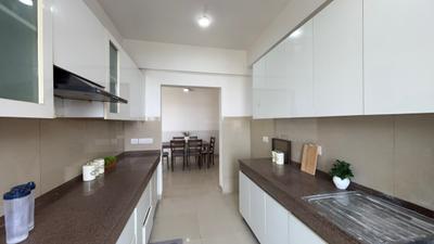 Kitchen Image of 1900 Sq.ft 3 BHK Apartment / Flat for rent in Emaar Palm Gardens, Sector 83 Gurgaon for Rs. 44500