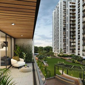Balcony Image of 1287 Sq.ft 2 BHK Apartment / Flat for sale in Althan Surat for Rs. 4830111