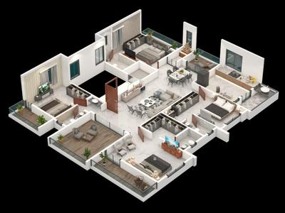 Floor Plan Image of 2500 Sq.ft 4 BHK Apartment / Flat for sale in Gangapur Nashik for Rs. 20000000