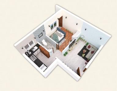 Balcony Image of 520 Sq.ft 1 BHK Apartment / Flat for sale in Kundrathur Chennai for Rs. 2912000
