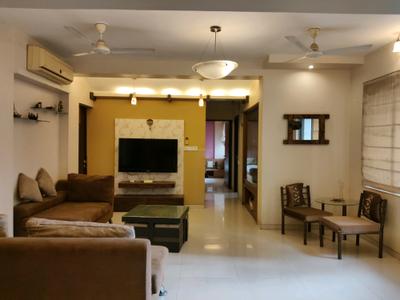 Living Room Image of 1100 Sq.ft 3 BHK Apartment / Flat for rent in Kasarvadavali Thane for Rs. 40000