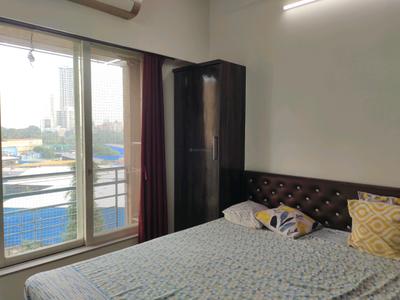 Bedroom Image of 600 Sq.ft 1 BHK Apartment / Flat for rent in Jadeite Charkop Nandanvan CHSL, Malad West Mumbai for Rs. 37000