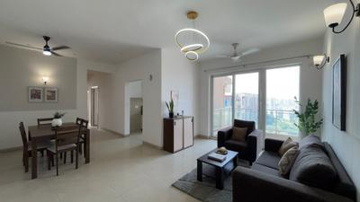 Living Room Image of 1900 Sq.ft 3 BHK Apartment / Flat for rent in Emaar Palm Gardens, Sector 83 Gurgaon for Rs. 44500