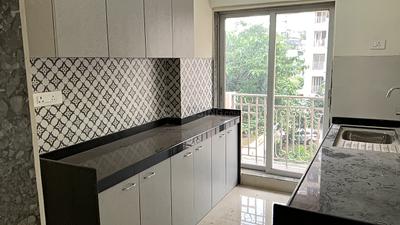 Kitchen Image of 600 Sq.ft 1 BHK Apartment / Flat for rent in STG Signature Residency, Thane West Thane for Rs. 29000