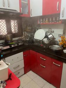 Kitchen Image of 650 Sq.ft 1 BHK Independent House for rent in Dabri New Delhi for Rs. 16000