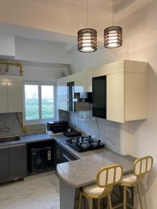 Kitchen Image of 659 Sq.ft 1 RK Apartment / Flat for rent in Purvanchal Royal City Phase 2, Chi V Greater Noida for Rs. 28000