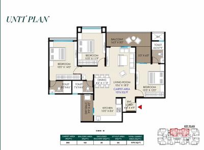 Image of 1453 Sq.ft 3 BHK Apartment / Flat for sale in Ravet, Pune for Rs. 11000000