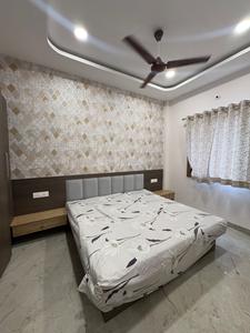 Bedroom Image of 750 Sq.ft 1 BHK Builder Floor for rent in Mahalakshmi Nagar Indore for Rs. 17999