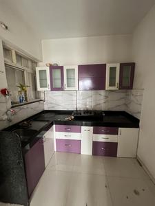 Kitchen Image of 765 Sq.ft 1 BHK Apartment / Flat for rent in Goel Ganga Fernhill, Undri Pune for Rs. 16000